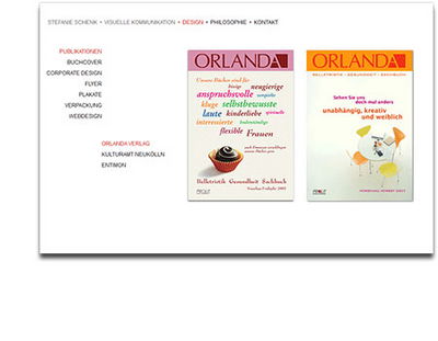 Screenshot Webauftritt Stefanie Schenk