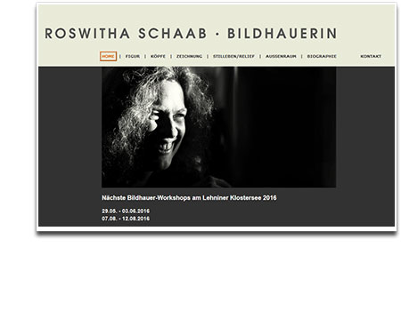 Screenshot Internetauftritt Roswitha Schaab - Bildhauerin