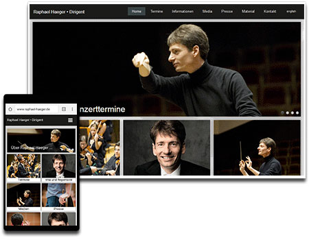 Screenshot Internetauftritt von raphael-haeger.de