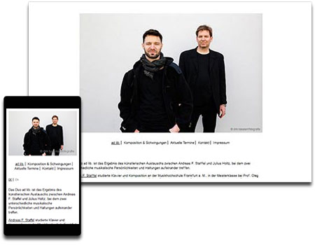 Screenshot Internetauftritt von ad lib.