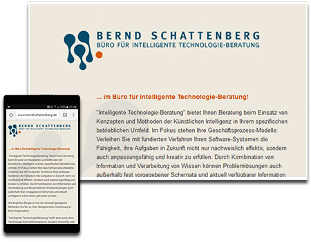 Screenshot Internetauftritt Bernd Schattenberg